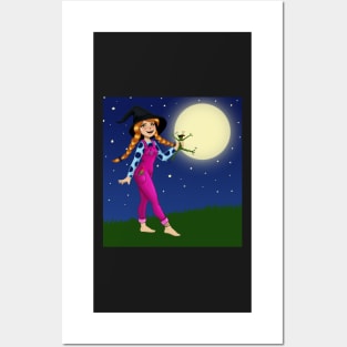 Little Witch illustration Posters and Art